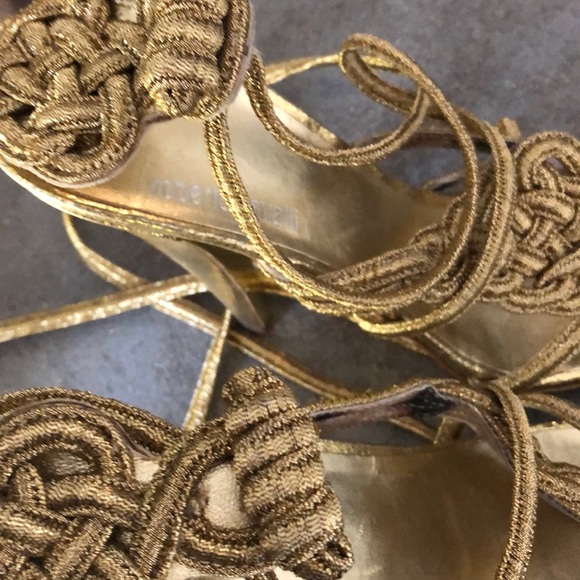 Roberto Cavalli gladiator sandals gold worn once - Picture 6 of 6